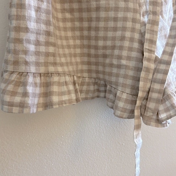 Topshop Gingham Off-the-Shoulder Romper Size 8 - Picture 2 of 8